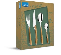 Amefa Bestekset Eclat Naturel hout 16-delig