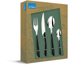 Amefa Bestekset Eclat Zwart hout 16-delig