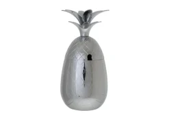 Ananas beker zilver gelijnd 400ml Cosy & Trendy