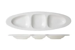 Aperoschaal 3 vakjes 28cm Gourmet Lys