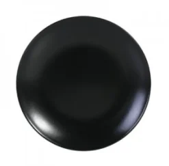 Asia Black rond bord mat zwart 20 cm