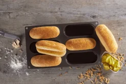 Bakvorm voor 6 Hotdogbroodjes Flexiform Lurch