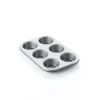 Bakvorm voor 6 Muffins met anti-aanbaklaag