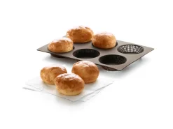 Bakvorm voor 6 Ronde Broodjes Lékué