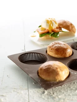 Bakvorm voor 6 Ronde Broodjes Lékué