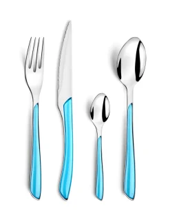 Bestekset 24 delig Eclat turquoise Amefa