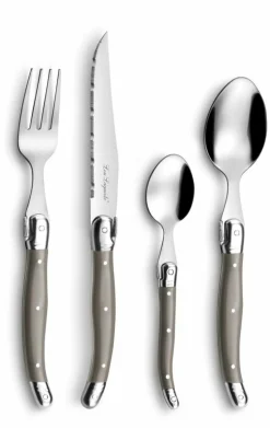 Bestekset 24 delig Lou Laguiole taupe
