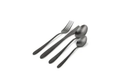 Bestekset 24 dlg mat zwart Slim