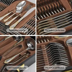 Bestekset in koffer 72-delig Antique Dutch Gold