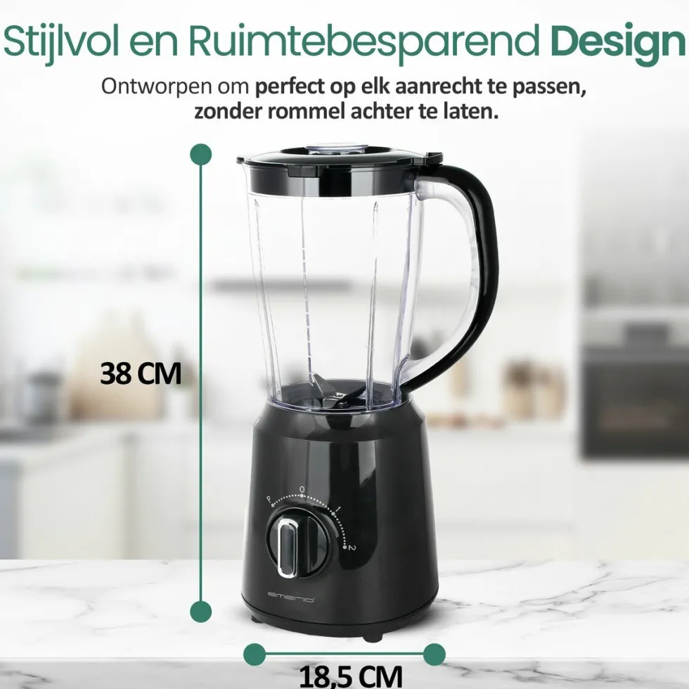 Blender Smoothie Maker Zwart Emerio