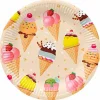 Bord karton 23 cm Icecream set van 8 PAW