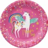 Bord karton 23 cm Unicorn set van 8 PAW