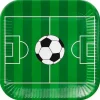 Bord karton vierkant 23 cm voetbal set van 8 PAW