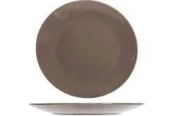 Bord plat 20 cm Serena Taupe glans