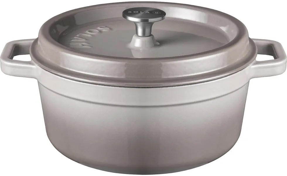 Braadpan 24 cm gietijzer grijs Sola