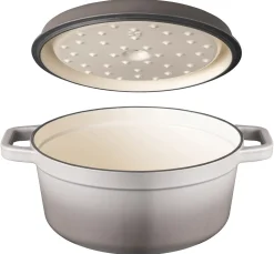Braadpan 28 cm gietijzer grijs Sola