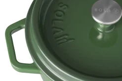 Braadpan 24 cm gietijzer groen Sola