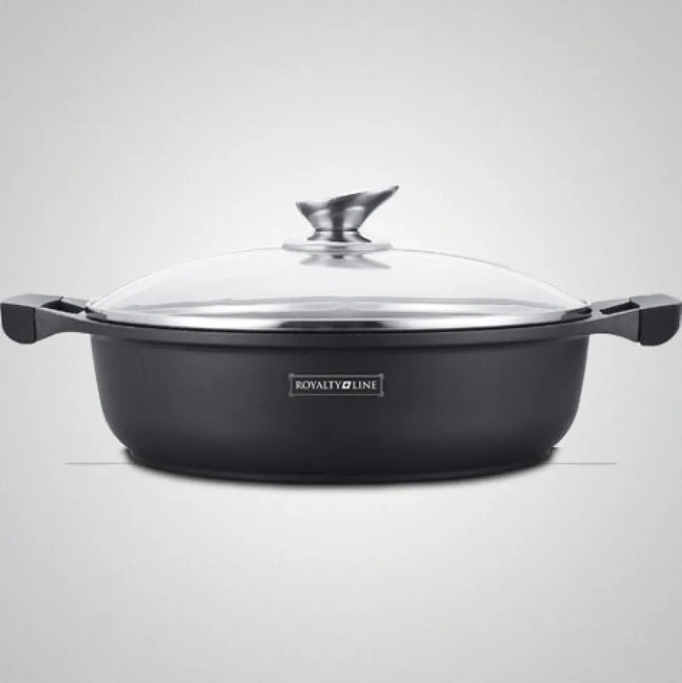 Braadpan 26 cm marmeren coating laag model