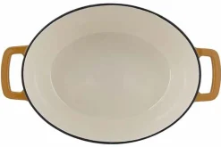 Braadpan gietijzer 31 cm geel Fontestic