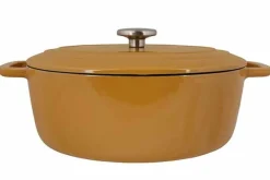 Braadpan gietijzer 31 cm geel Fontestic