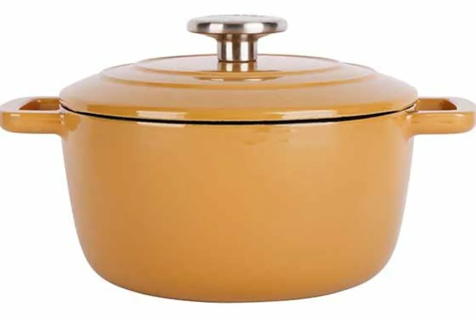Braadpan gietijzer 20 cm geel Fontestic