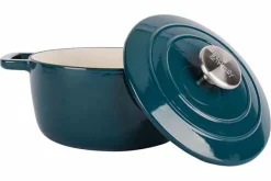 Braadpan gietijzer 20 cm groen petrol Fontestic