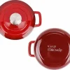 Braadpan gietijzer 20 cm rood Fontestic