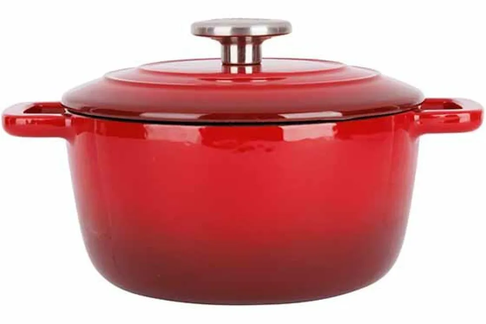 Braadpan gietijzer 20 cm rood Fontestic