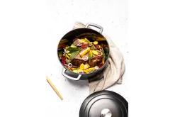 Braadpan gietijzer 28 cm zwart Fontestic