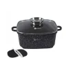 Braadpan Keramische Coating 28 cm Zwart Vierkant Brunbeste