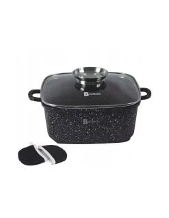 Braadpan Keramische Coating 28 cm Zwart Vierkant Brunbeste