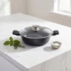 Braadpan laag 34 cm marmeren coating