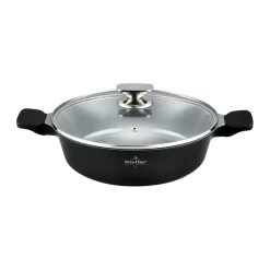 Braadpan laag 34 cm marmeren coating