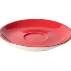 Cappuccino schotel 15,5 cm rood Bart Maastricht Porselein Colour Cafe