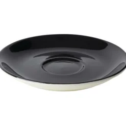 Cappuccino schotel 15,5 cm zwart Bart Maastricht Porselein Colour Cafe