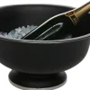 Champagne emmer op voet zwart 41 cm