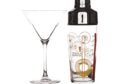 Cocktail shaker met 4 cocktailglazen Luminarc