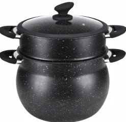 Couscous pan RVS 9 liter marmeren coating