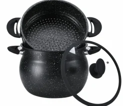 Couscous pan RVS 9 liter marmeren coating