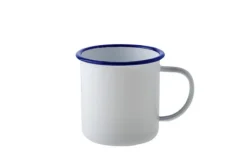 Drinkbeker met oor 8,5cm emaille look