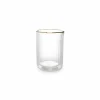 Dubbelwandig glas 28 cl met gouden rand Rome