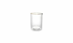Dubbelwandig glas 28 cl met gouden rand Rome