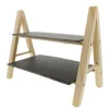 Etagere leisteen- hout 32 cm