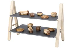 Etagere leisteen- hout 32 cm