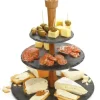 Etagere leisteen hout 3 laags