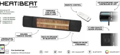 Eurom Heat and Beat Terrasverwarmer hangend Wit
