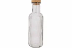 Fles 1 liter met kurk Raya Grijs