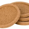 Flesonderzetter kurk 10,5 cm set van 4