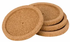 Flesonderzetter kurk 10,5 cm set van 4