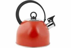 Fluitketel 1,7 L RVS met handvat Rood